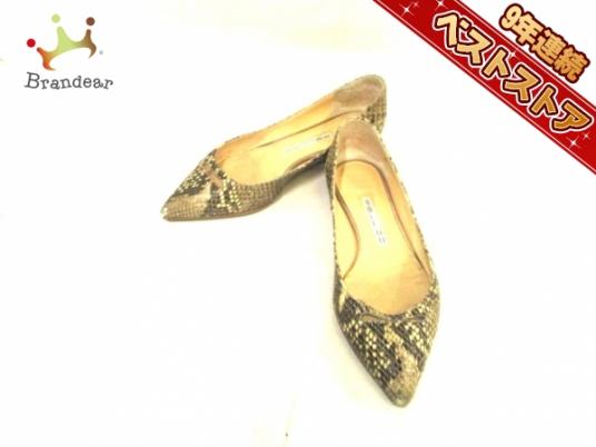 人気定番，定番人気 ペリーコ PELLICO 靴 フラットシューズ 35 レザー ベージュ&times;ダークブラウン レディース アウトソール張替済/型押し加工(その他)｜売買されたオークション情報、yahooの商品情報をアーカイ その他