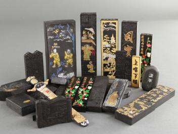 【琴》書道具 中国 墨二十二点 BV158