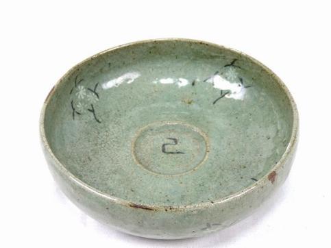 朝鮮美術 李朝 高麗青磁 象嵌花文 徳利 時代箱付 V R7220 朝鮮美術 李