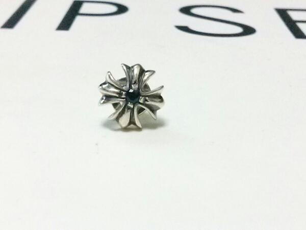 クロムハーツ　スタッドピアス □クロムハーツ□スタッドピアス withサファイア ☆クロムハーツ