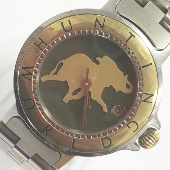 ★HUNTINHG WORLD ハンティングワールド HWL11 K18 金 18K ゴールドベゼル レディース腕時計 クォーツ★