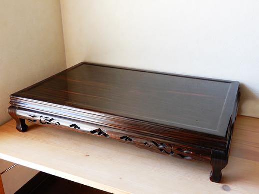 黒檀製 高級花台 透かし彫り 香炉台 飾り台 幅63 奥行41cm 床の間などに 漆芸 売買されたオークション情報 Yahooの商品情報をアーカイブ公開 オークファン Aucfan Com