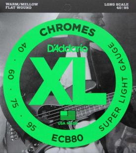 28563 D'Addario ECB80/フラットワウンド エレキベース弦