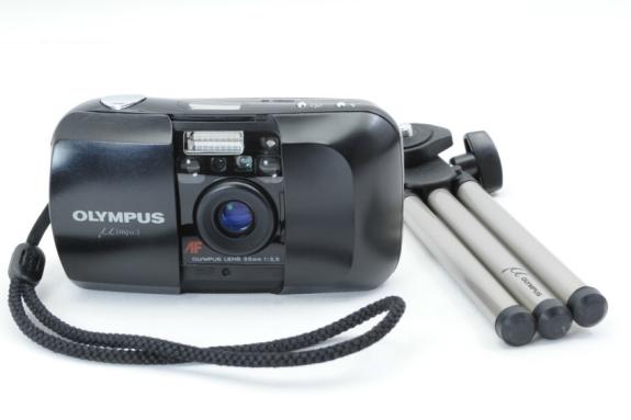 ecoま】OLYMPUS μ[mju:] オリンパス ミュー 35mm F3.5 三脚付き