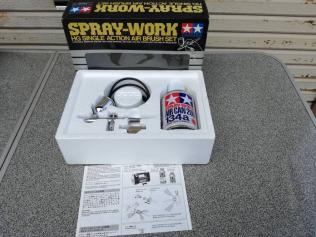 ■エアブラシ　タミヤ　HG シングルアクション　エアーブラシセット　中古動作ＯＫ品_1