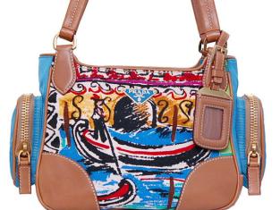 新品，高品質 PRADA プラダ カナパミックス キャンバス レザー ブルー ハンド バッグ(ハンドバッグ)｜売買されたオークション情報、yahooの商品情報をアーカイブ公開 - オークファン かばん、バッグ