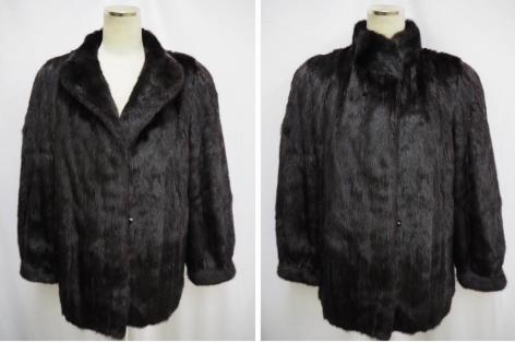豊富な，定番人気 ブラックミンク ハーフコート 着丈70㎝ サイズ15号(ミンク)｜売買されたオークション情報、yahooの商品情報をアーカイブ公開 - オークファン ミンク