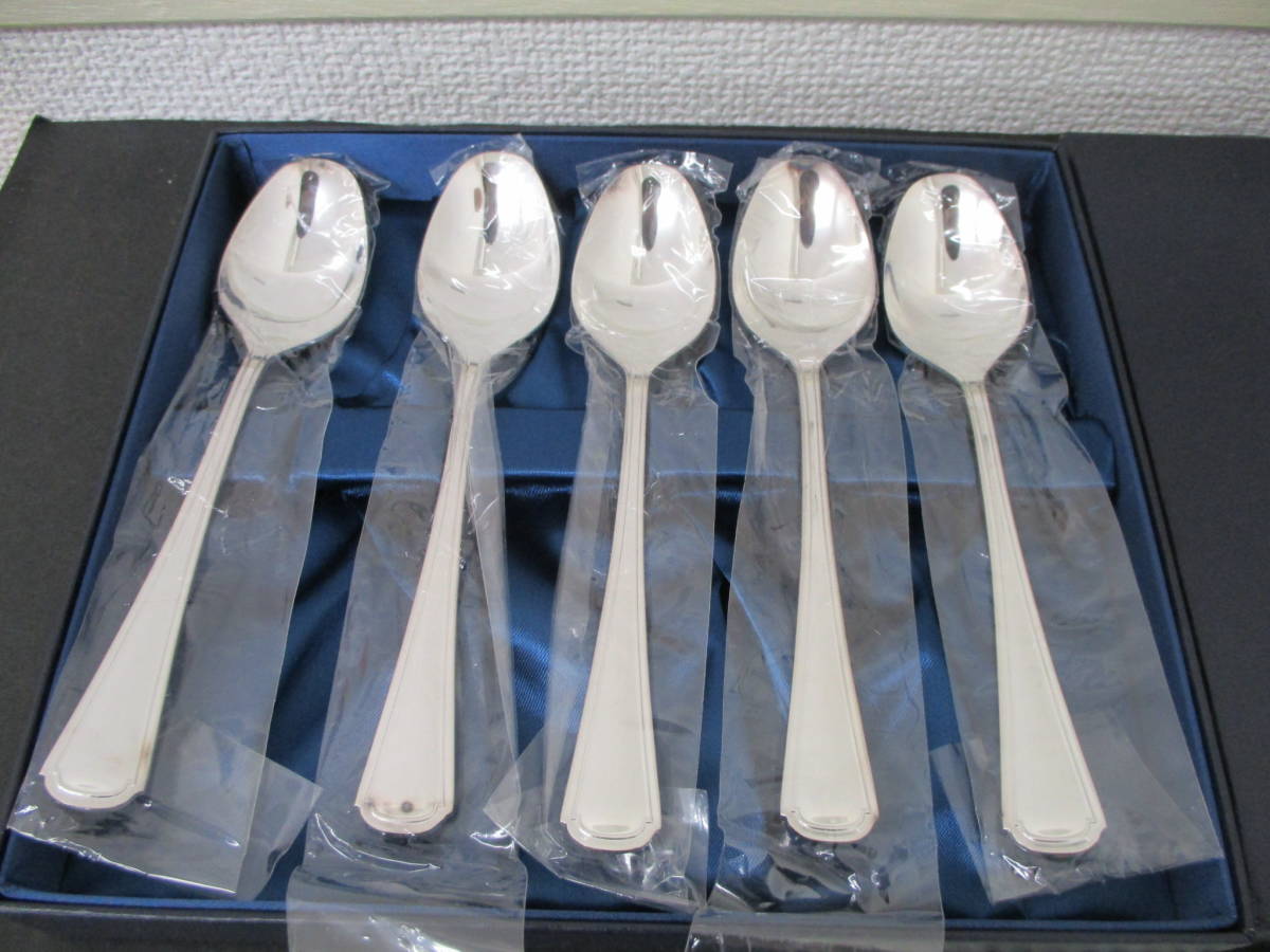 未使用☆TRECENTI/トレセンテ シルバープレート スプーン5本セット