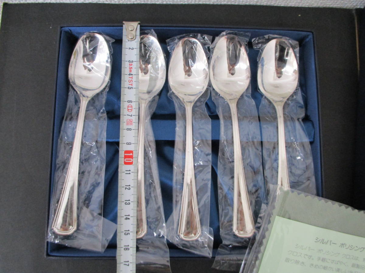 未使用☆TRECENTI/トレセンテ シルバープレート スプーン5本セット
