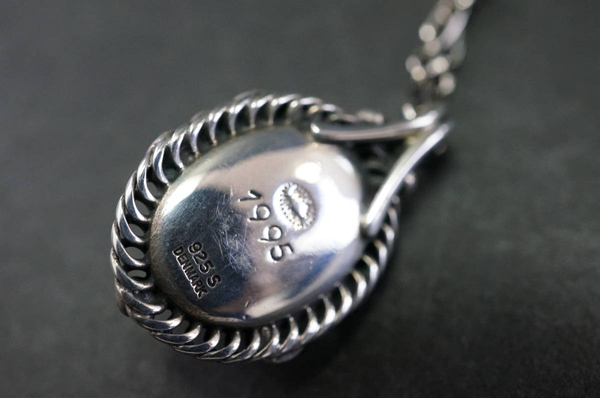 美品【GEORG JENSEN/ジョージ ジェンセン】アンバー琥珀 イヤー 