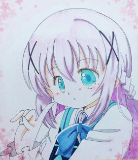 ご注文はうさぎ か ごちうさ チノちゃん 色紙 手描き 描き下ろし イラスト 同人 手描きイラスト 売買されたオークション情報 Yahooの商品情報をアーカイブ公開 オークファン Aucfan Com