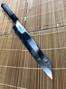 池田辰男柳本焼包丁尺黒檀 池田辰男作 本焼 切り付け包丁 刃渡