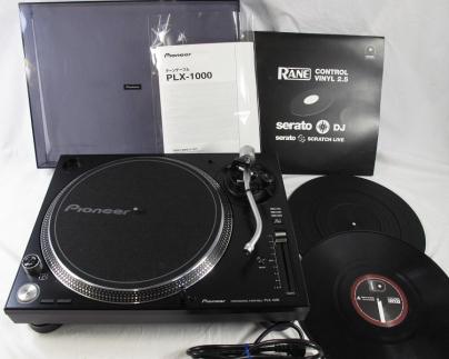 □(B)美品!! Pioneer ターンテーブル PLX-1000 2015年製 シェル無し/ RANE CONTROL VINYL 2.5付き♪