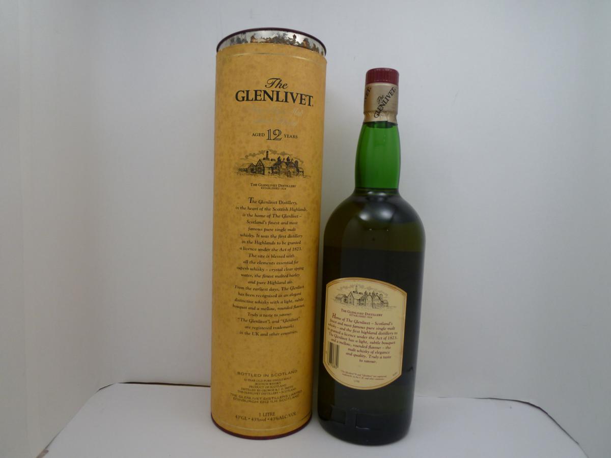12年 グレンリベット GLENLIVET 旧ボトル 赤アザミ 古酒 旧ラベル