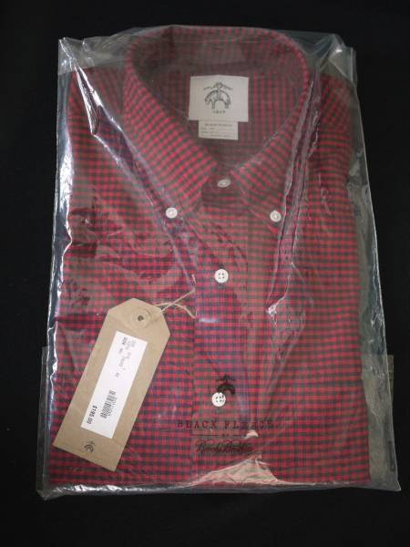 新品 BB2【送料無料】ブラックフリース ギンガムチェック オックスフォード 長袖 ボタンダウン シャツ Black Fleece by Brooks Brothers