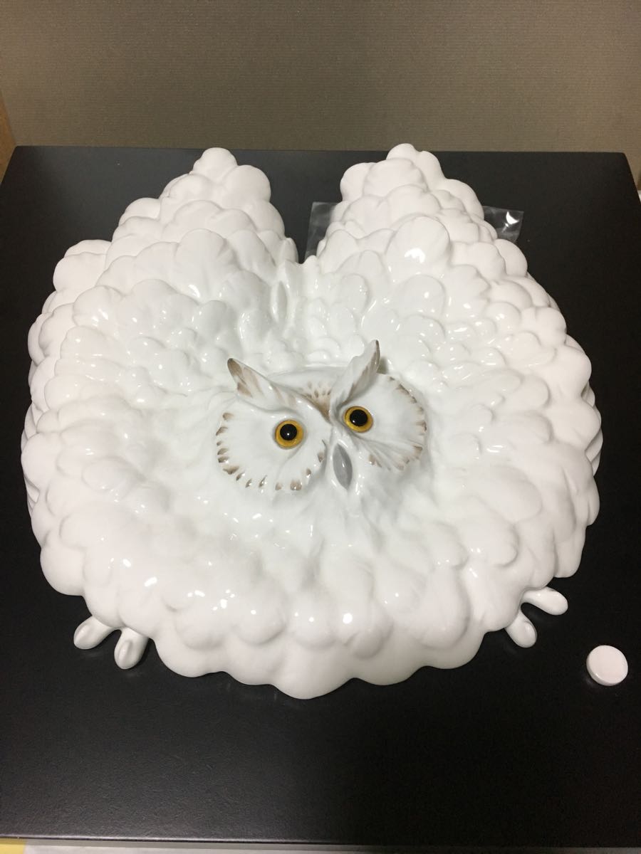 NORITAKEノリタケ フクロウ梟 壁掛け 陶器製 飾り インテリア 置物