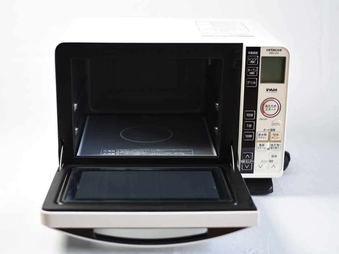 日立 オーブンレンジ MRO-LF6 2012年製 角皿付 22 L ◇ HITACHI 日立 MRO-LF6 コンパクトワイド スチームオーブンレンジ