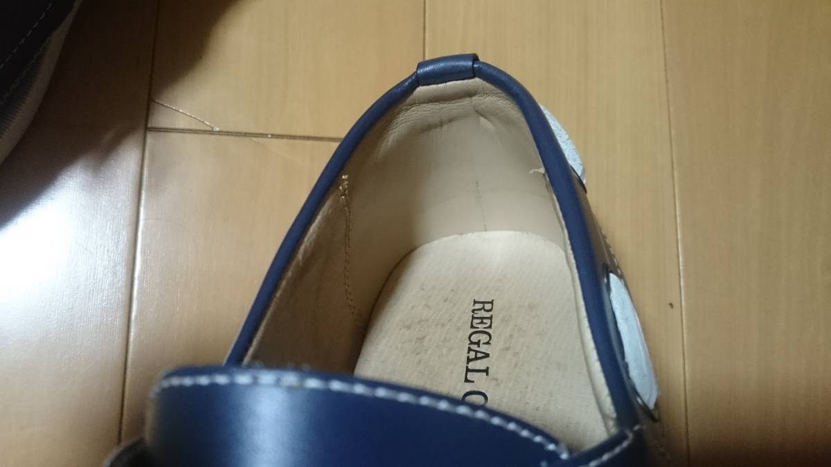 REGAL デッキシューズ リーガル モカシン レザー ネイビー 紺 - 24.0cm 