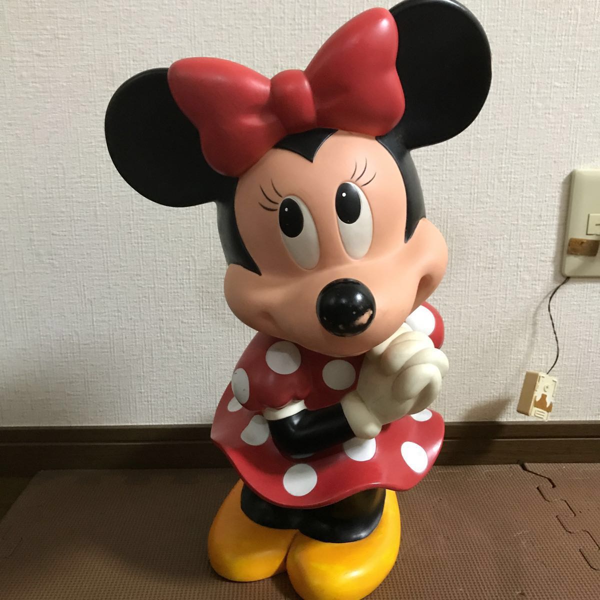 三菱銀行 三菱銀行 特大貯金箱 約48cm ミニーマウス カウンター用 大型 
