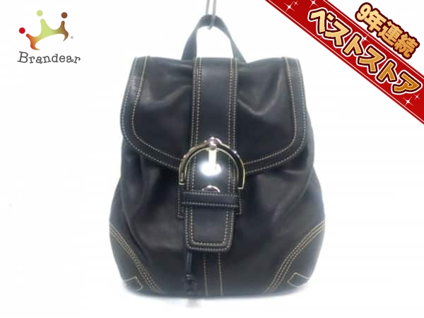 コーチ COACH バッグ リュックサック レザー 黒 3559 -