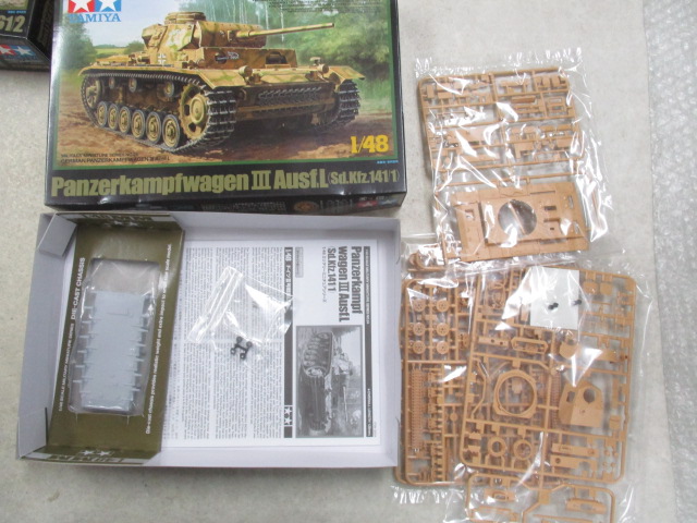 タミヤ 1/48 ドイツⅢ号突撃砲B型，Ⅲ号戦車L型 他 セット