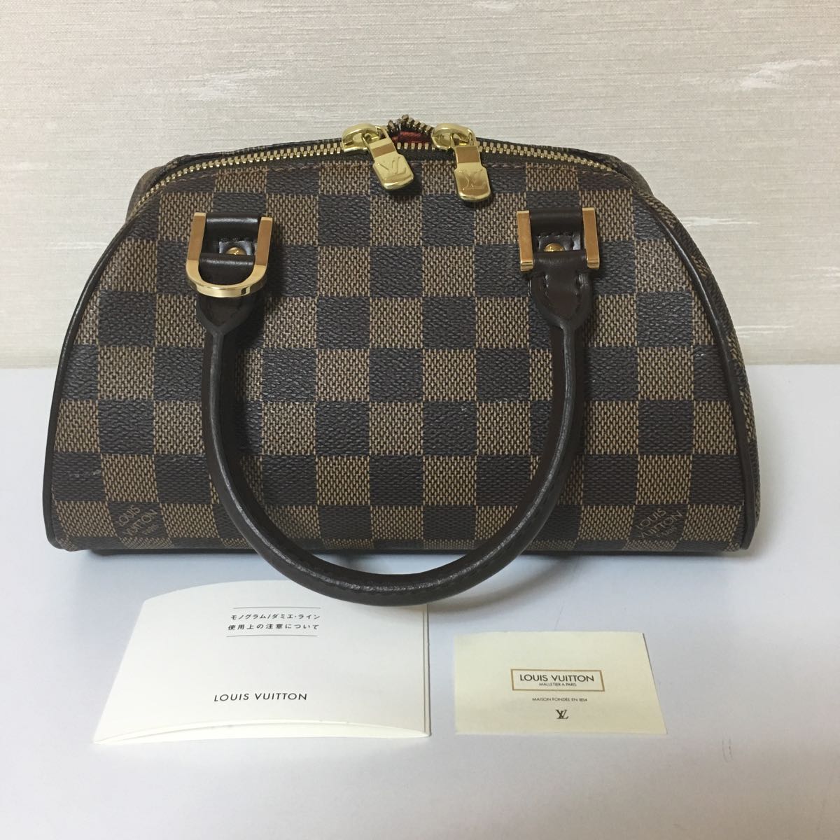 F ☆必見☆ LOUIS VUITTON ルイヴィトン ダミエ リベラミニ ハンドバッグ レディース