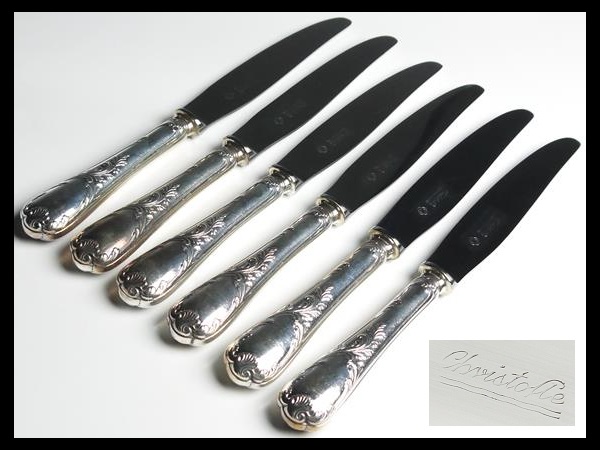 【人気，セール】 n179 Christofle クリストフル シルバープレート マルリー ① ナイフ カトラリー 24.5cm 6pcs(カトラリー)｜売買されたオークション情報、yahooの商品情報をアーカイブ公開 - オークファン カトラリー