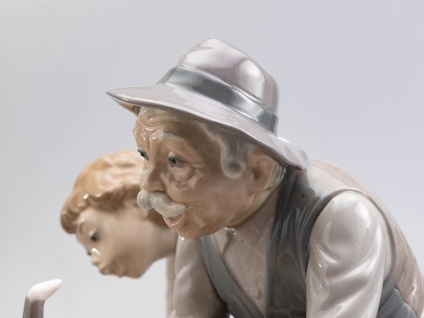 T380.【定価156,600円】LLADRO リヤドロ「おじいちゃんと魚つり