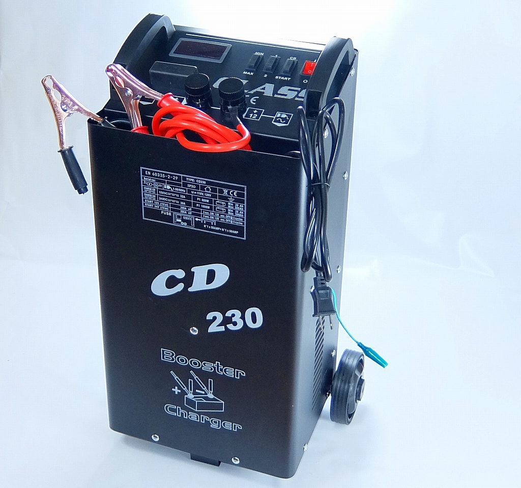 かなページ ◇普通車/トラックに！本格バッテリーチャージャーCD230 黒！急速充電