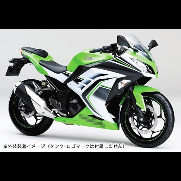 【2本セット】 BigOne 外装セット Ninja250 JBK-EX250L ニンジャ250 カウル 緑/黒