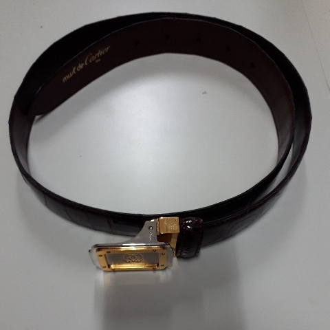 カルティエ　must de Cartier ベルト　レザーベルト　バックル