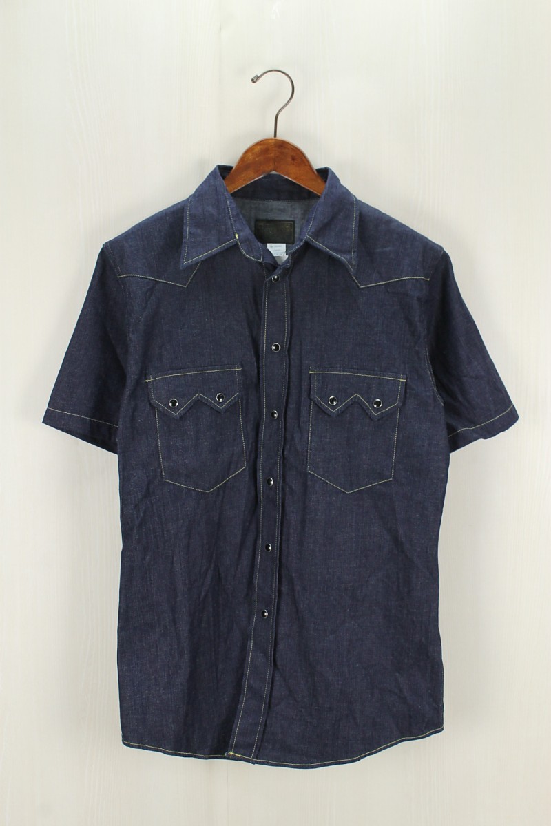 最新作，定番 HOUSTON ヒューストン/半袖デニムウエスタンシャツ/L/デニム/IDG/アメカジ/レプリカ/ /セカンド(Lサイズ)｜売買されたオークション情報、yahooの商品情報をアーカイブ公開 - オークファン 半袖シャツ一般