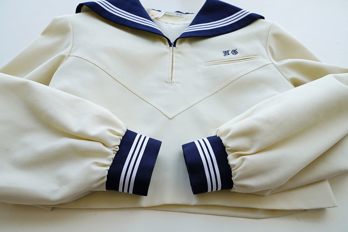 ☆福岡市 博多女子高校 [旧制服セット] 冬服上下リボン＋夏セーラー服 
