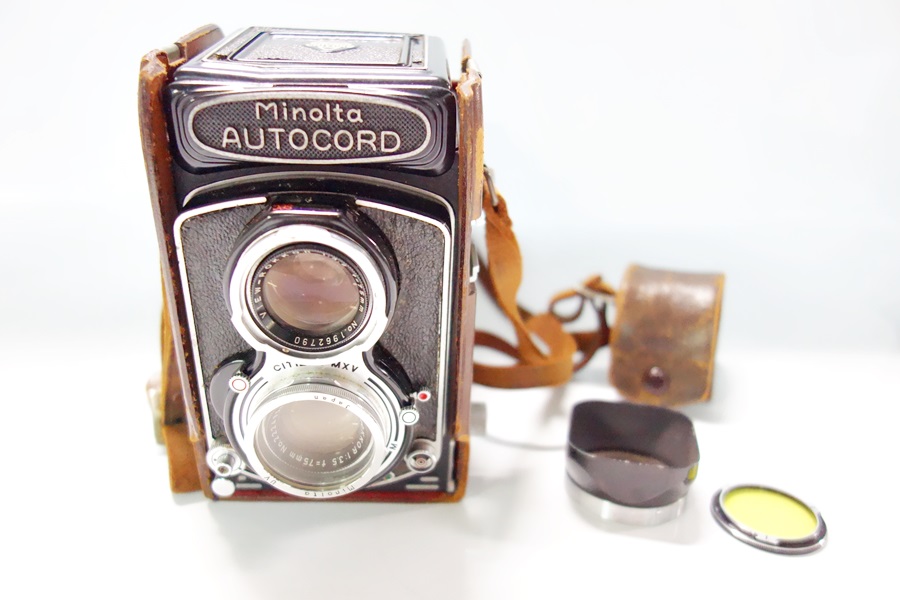 東京)MINOLTA ミノルタ AUTO CORD 初期 二眼カメラ ROKKOR 1:3.5 f