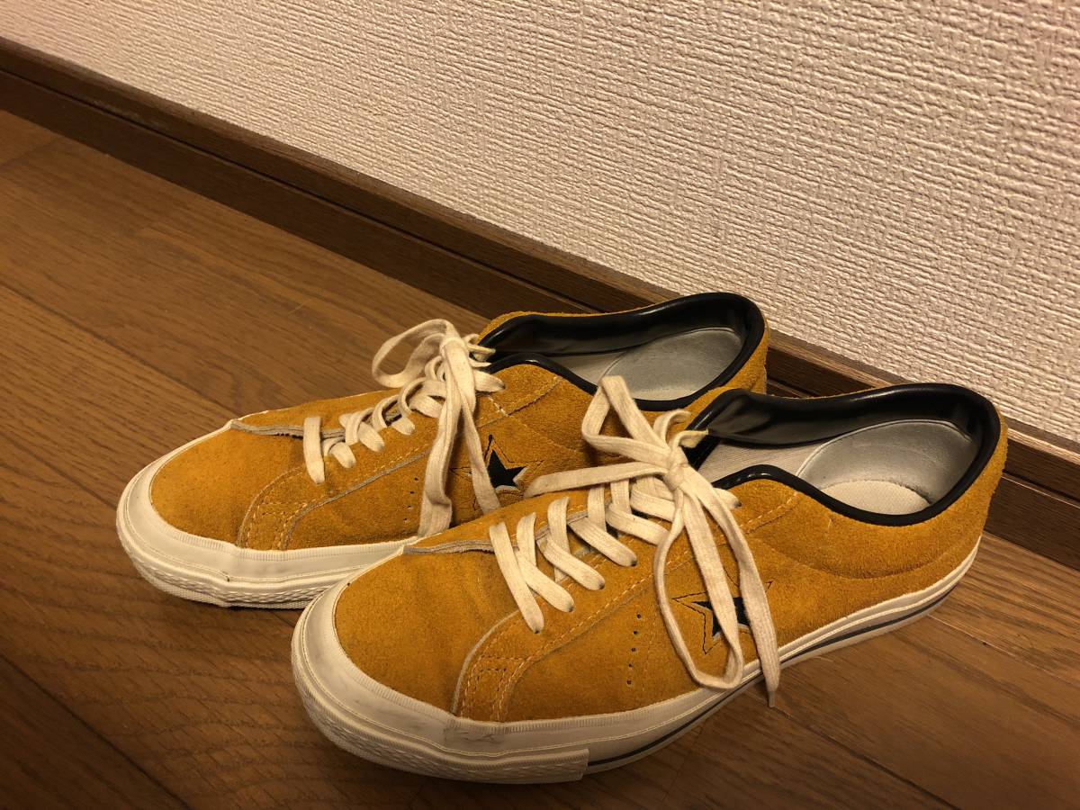 限定 CONVERSE ONE STAR J VTG GOLD TIMELINE 81/2 26.5cm 中古 ONE 