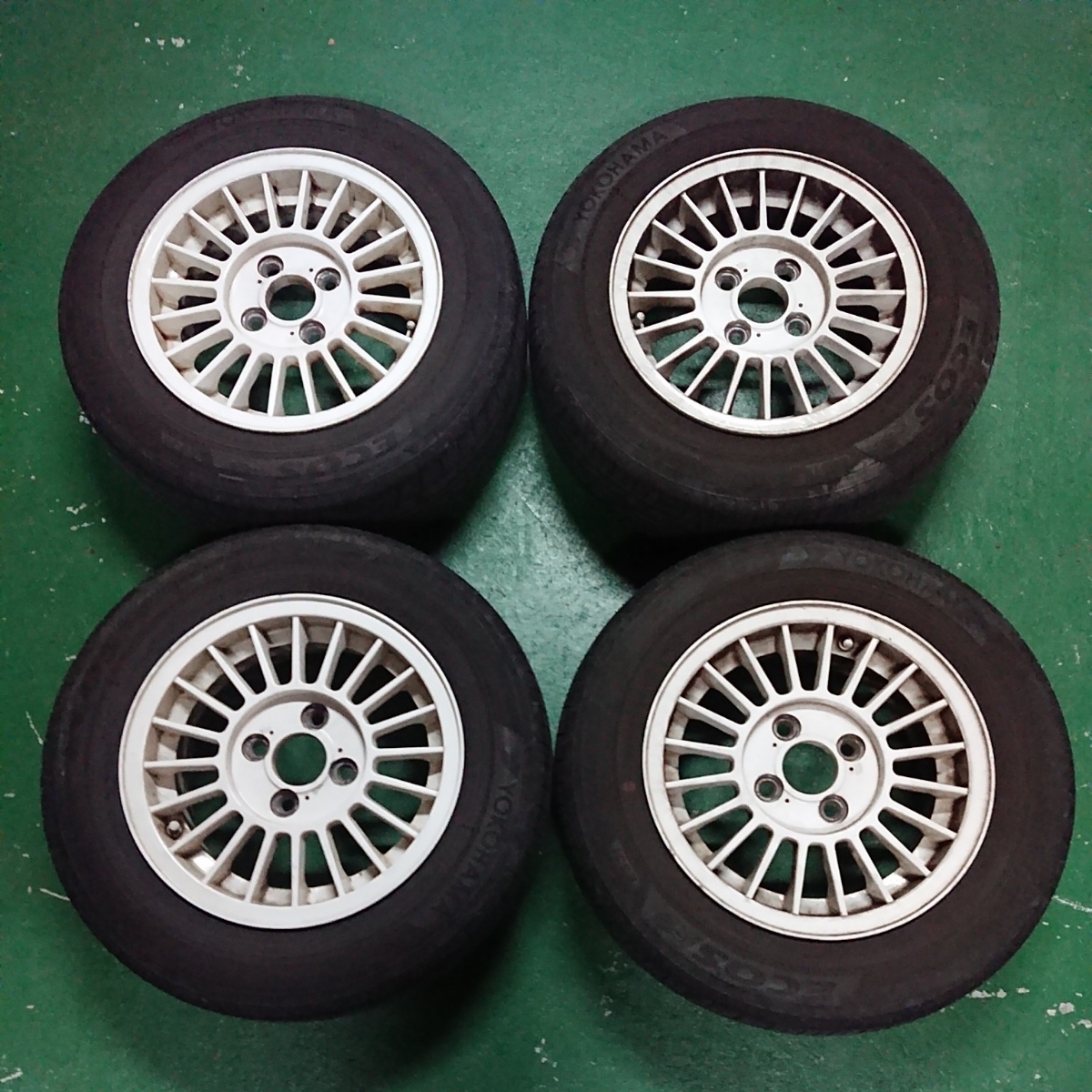 13×5.5j +35 4穴 4H pcd 100 メーカー不明 共豊レーシング？ ハヤシ