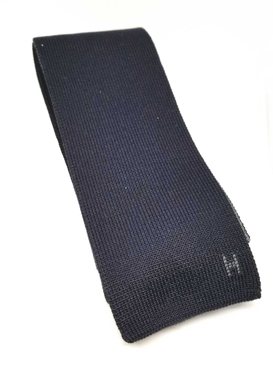 【美品】 エルメス ネクタイ シルクマイユタイ ニットタイ キャトル・タン HERMES（エルメス） 極美品○HERMES キャトル・タン シルクマイユタイ
