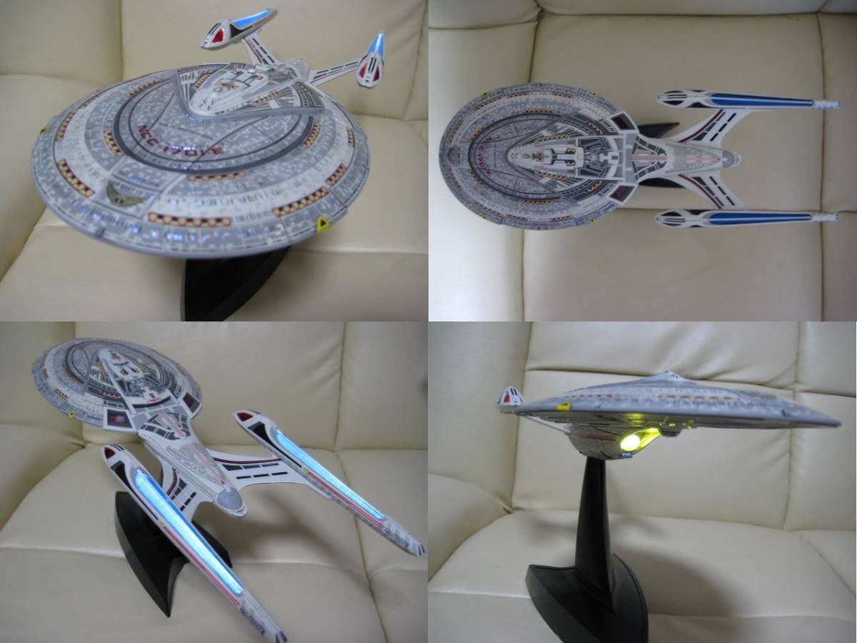 バンダイ スタートレック エンタープライズ NCC-1701-E 塗装済みプラモデル ピカード艦長 ライカー データ uss enterprise E型艦 star trek