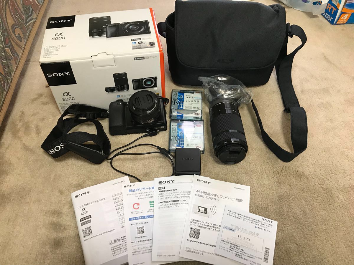 ★SONY★ミラーレス一眼★ILCE-6000Y B★a6000★ダブルズームレンズキット★黒★保証付★