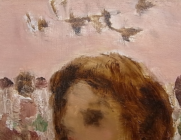 ab4128 真作保証 青山龍水 「小鳥と少女」 人物画 SM号 青山龍水 真作 長崎県出身 二科会常務理事 独特な描写で優しさまでが伝わる少女像 0
