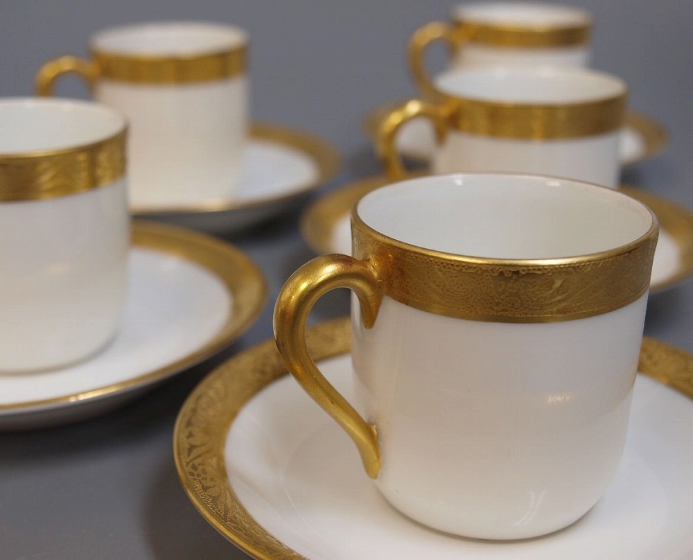オールドノリタケ　カップ&ソーサー　5客セット オールドノリタケ カップ＆ソーサー5客セット +1客別メーカー品