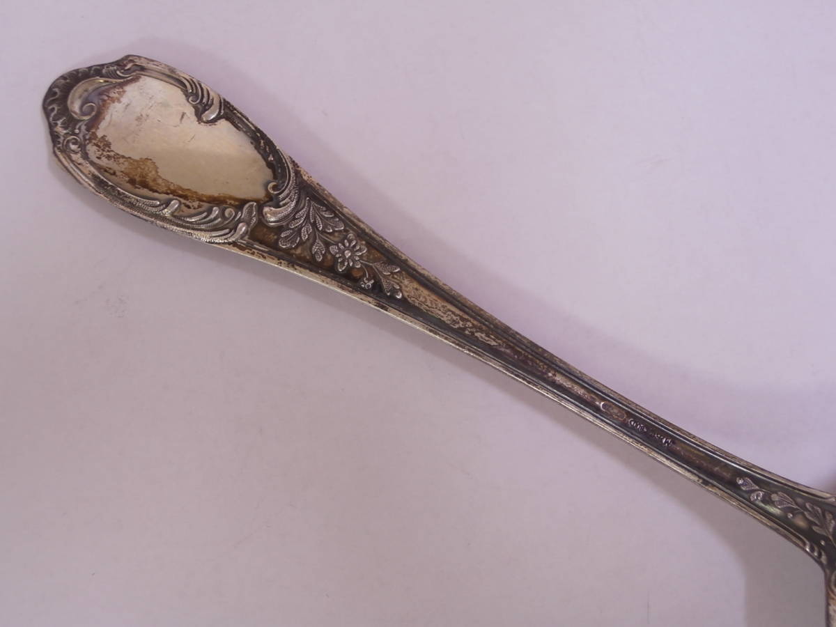 通販サイト東京 △9ii 銀食器 スプーン 800 花 装飾 21.2cm 68g
