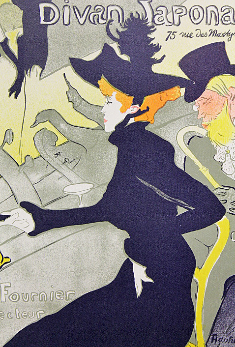 □ロートレック 【ル・ディヴァン・ジャポネ】 リトグラフ サイン有り