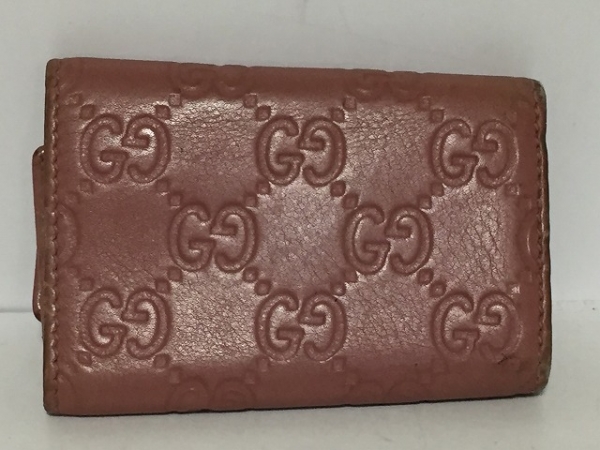 グッチ キーケース GUCCI レザー 6連キーケース ピンク ⁄ - GUCCI