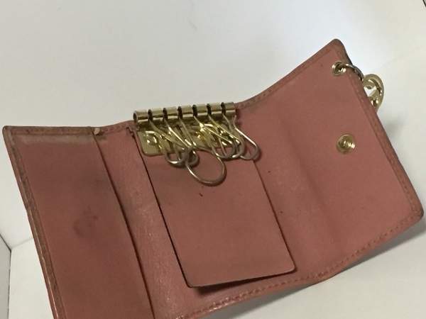 グッチ キーケース GUCCI レザー 6連キーケース ピンク ⁄ - GUCCI