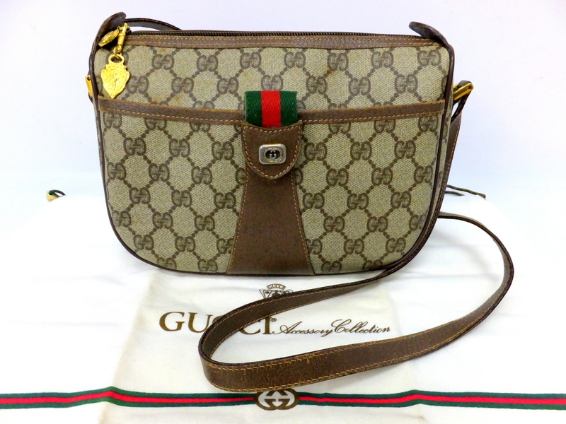 1円☆GUCCI【グッチ】 オールドグッチ シェリーライン 斜め掛け 