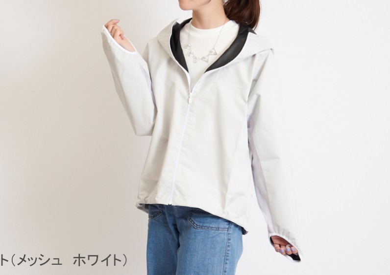 純正店舗 サンバリア100☆パーカー(ホワイト・白) 新品未使用美品完全 