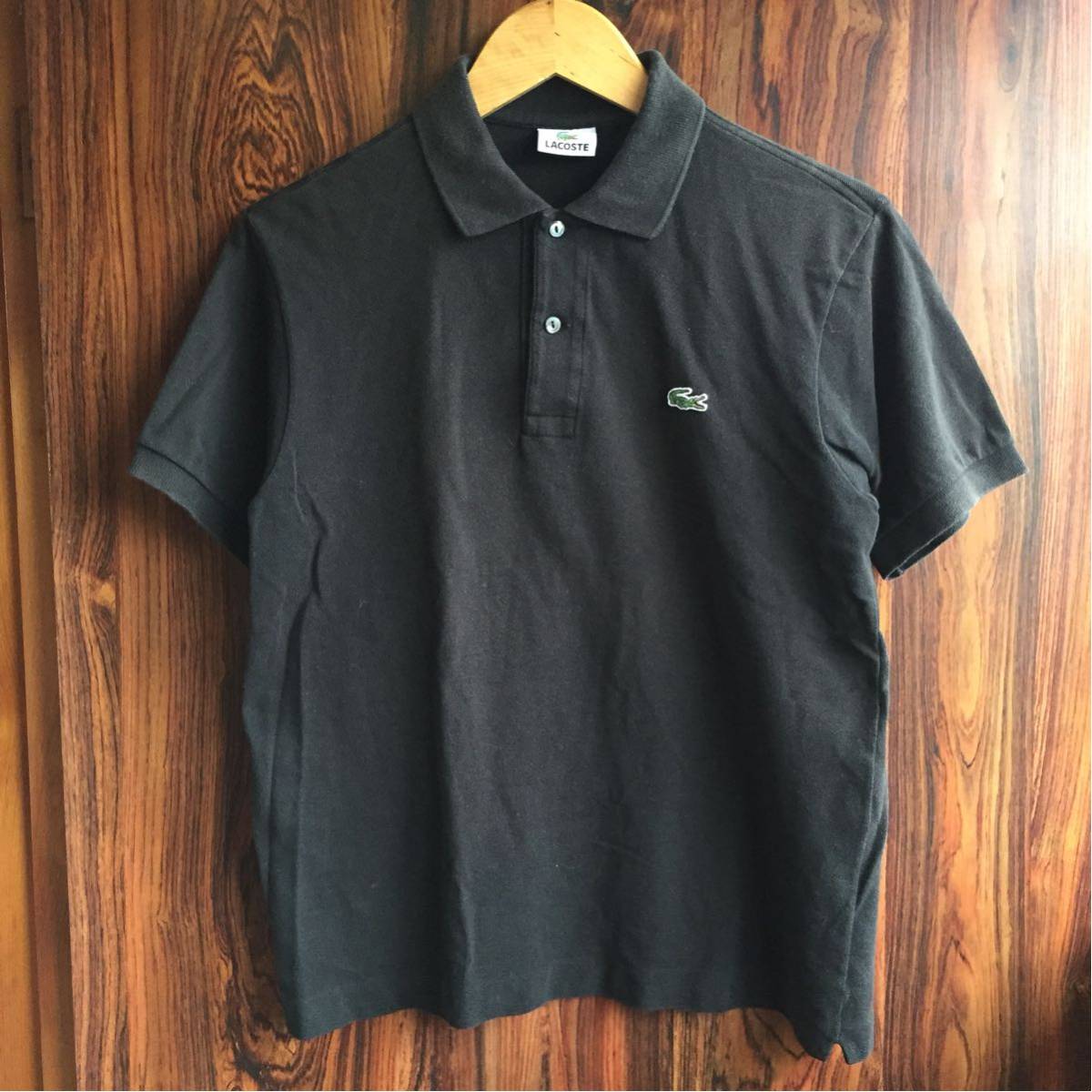 LACOSTE 半袖ポロシャツ ラコステ ブラック 0 半袖 古着 黒