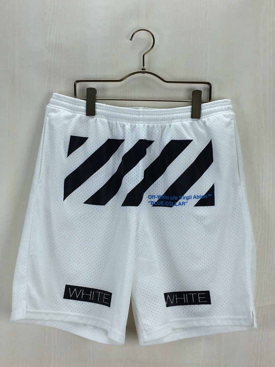 新作，大人気 OFF-WHITE ショートパンツ/L/ポリエステル/WHT/16SS MESH Shorts(Lサイズ)｜売買されたオークション情報、yahooの商品情報をアーカイブ公開 - オークファン Lサイズ