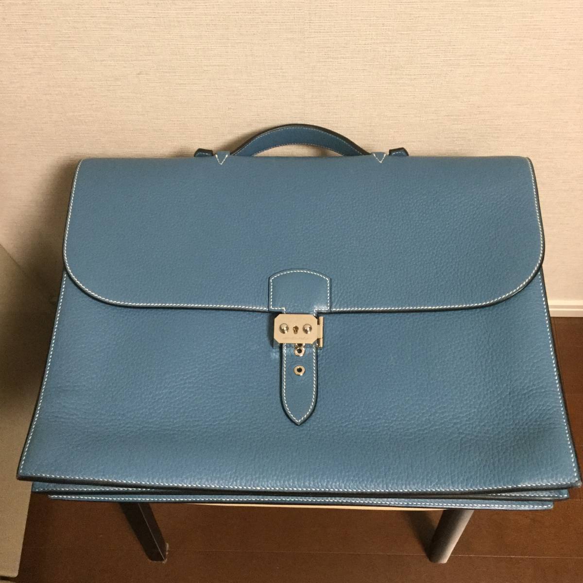 大人気，本物保証 エルメス HERMES サックアデペッシュ 41 トリヨンクレマンス ブルージーン(その他)｜売買されたオークション情報、yahooの商品情報をアーカイブ公開 - オークファン かばん、バッグ
